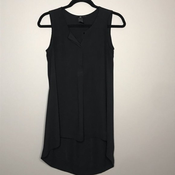 H&M long black semi sheer sleeveless top size 2 - Picture 7 of 7